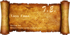 Tass Emma névjegykártya