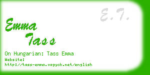 emma tass business card